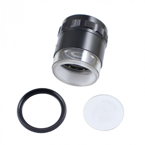 8 LED allume 3 groupes de verre optique HD avec échelle 10 fois loupe, spécification: tableau d'échelle croisée SH9402130-014