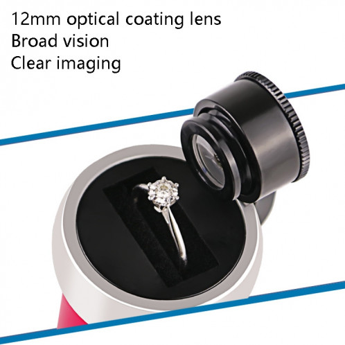 10x HD lentille en verre optique diamant GIA taille Code bijoux professionnels taille bord Code évaluation loupe, couleur aléatoire Deilvery SH9708359-012