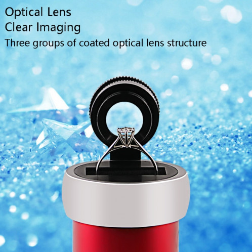 10x HD lentille en verre optique diamant GIA taille Code bijoux professionnels taille bord Code évaluation loupe, couleur aléatoire Deilvery SH9708359-012