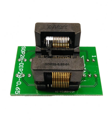 SSOP20 TSSOP20 OTS-28-0.65-01 Prise d'adaptateur à double contact plaqué or à puce SH6855348-04