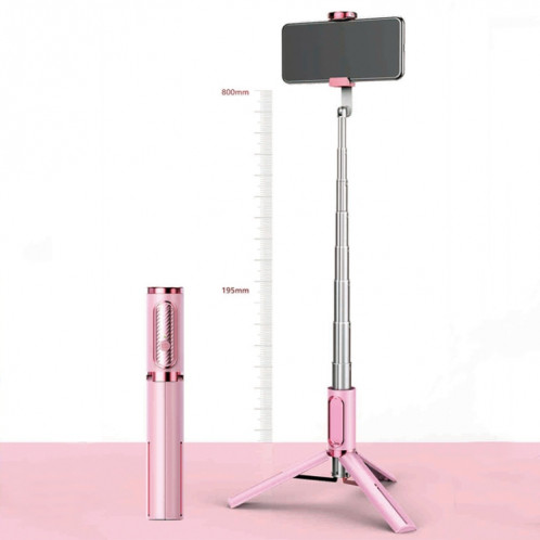 Bâton selfie Bluetooth Y202 avec trépied au sol Appareil photo selfie pour téléphone portable (rose) SH001A1999-07