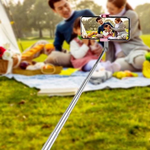 Bâton selfie Bluetooth Y202 avec trépied au sol Appareil photo selfie pour téléphone portable (rose) SH001A1999-07