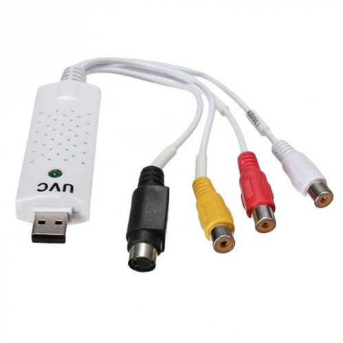 Adaptateur de carte de capture audio vidéo USB 2.0 portable VHS vers capture vidéo DVD pour Win7 / Win8 / XP / Vista, lecteur gratuit SH6407814-07