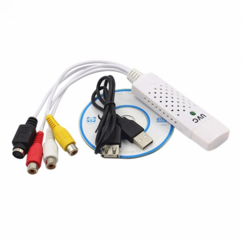 Adaptateur de carte de capture audio vidéo USB 2.0 portable VHS vers capture vidéo DVD pour Win7 / Win8 / XP / Vista, lecteur gratuit SH6407814-07