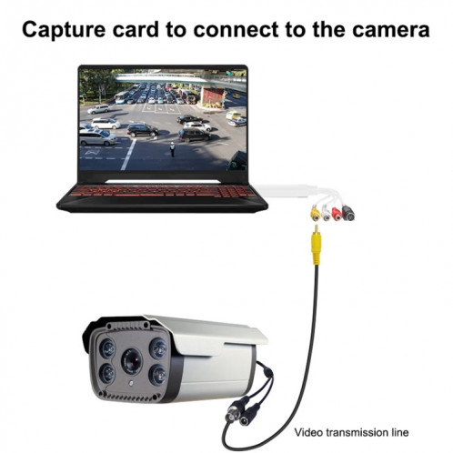 Adaptateur de carte de capture audio vidéo USB 2.0 portable VHS vers capture vidéo DVD pour Win7 / Win8 / XP / Vista, lecteur gratuit SH6407814-07