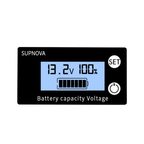 Supnova DC 8-100V Batterie Capacité Indicateur Voltmètre Voltage Gauge, Style: Bleu SH7503452-08