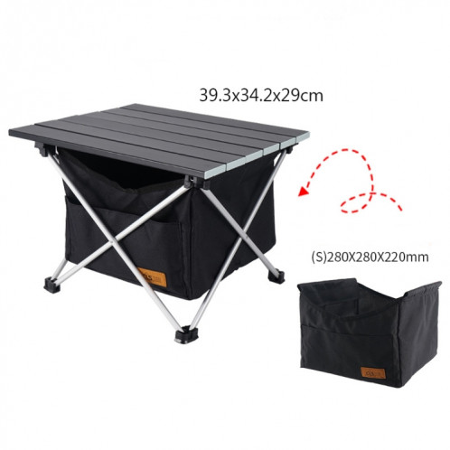 CLS Outdoor Pliant Table De Pique-Nique Rangement Sac Suspendu Portable Poche De Rangement Invisible Poche Suspendue, Style: Table Noire + Petite Poche SH0503761-010