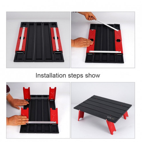 CLS Outdoor Mini Table pliante Table de tente de camping Table basse portable de camping (rouge) SH601A745-011