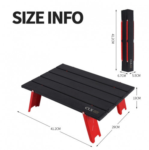 CLS Outdoor Mini Table pliante Table de tente de camping Table basse portable de camping (rouge) SH601A745-011