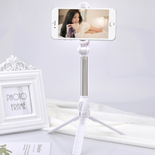 Support de téléphone portable en direct pour trépied Bluetooth XT10 Selfie Stick (blanc) SH801B397-011