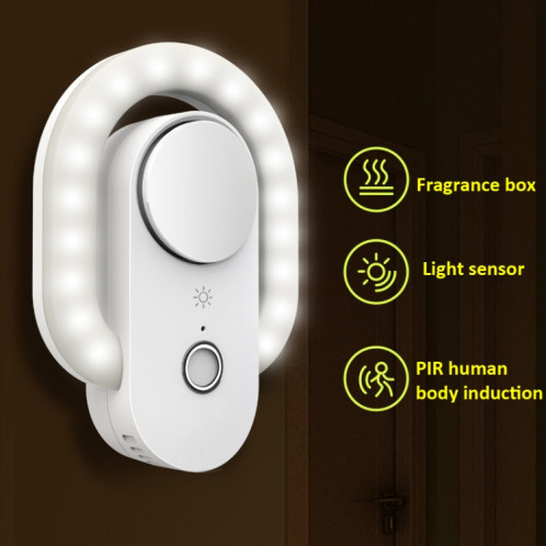 M8 PIR & Light Smart double Induction veilleuse Ion négatif Purification de l'air aromathérapie veilleuse couloir lumière liseuse SH579586-010