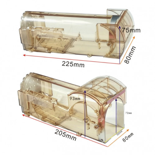 Cage de souricière en plastique à cage courte pour attraper des souris vivantes (vert) SH601B497-06