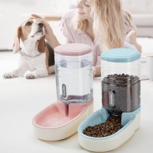 Mangeoire automatique Hipidog Pet Abreuvoir pour chat et chien Bol d'alimentation Seau de stockage de céréales combiné (Mangeoire (Bleu)) SH701E1053-08