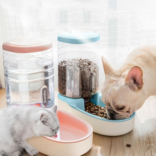 Mangeoire automatique Hipidog Pet Abreuvoir pour chat et chien Bol d'alimentation Seau de stockage de céréales combiné (Mangeoire (Bleu)) SH701E1053-08