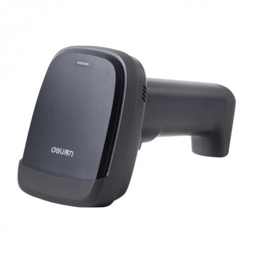 Deli 14952 Pistolet à balayage unidimensionnel de code QR pour caissier de supermarché, modèle: fil noir SD02011192-08
