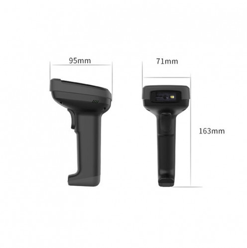 Deli 14952 Pistolet à balayage unidimensionnel de code QR pour caissier de supermarché, modèle: fil noir SD02011192-08