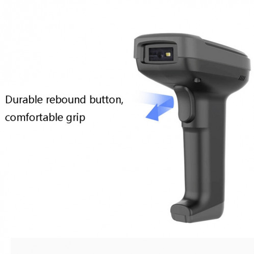 Deli 14952 Pistolet à balayage unidimensionnel de code QR pour caissier de supermarché, modèle: fil noir SD02011192-08