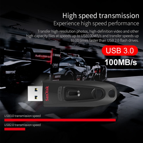 Disque U chiffré professionnel haute vitesse SanDisk CZ48 USB 3.0, capacité: 64 Go SS12031817-07