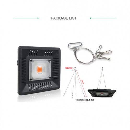 Lumière de plante LED ultra-mince 50W, lumière de croissance COB à spectre complet, lumière de remplissage de serre de légumes, de fruits et de fleurs sans prise SH55011578-09
