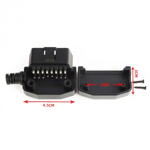5 PCS 16PIN voiture connecteur mâle OBD2 connecteur prise + coque + carte de ligne + vis OBD prise J1962M SH72741510-07