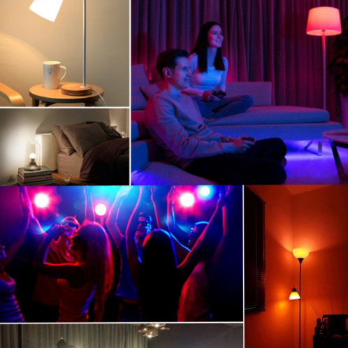 GU10 8W AC85-265V Dimmable LED Spotlight Télécommande Décoration de vacances Éclairage à la maison (RVB + Blanc Froid (5500-7000K)) SH401A171-010