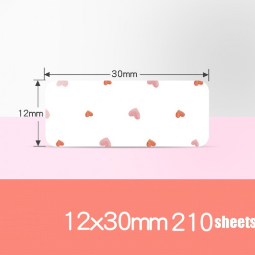 Autocollant cosmétique de papier d'étiquette thermique autocollant de nom en bouteille pour l'imprimante NIIMBOT D11, taille: amour SH2002616-05
