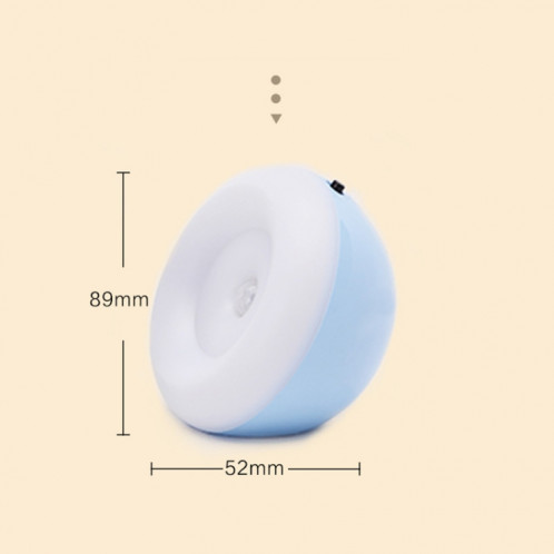 XYD-1001 Induction intelligente du corps humain + capteur de lumière LED veilleuse lampe de bureau couloir applique (lumière bleue + jaune) SH101B1963-09