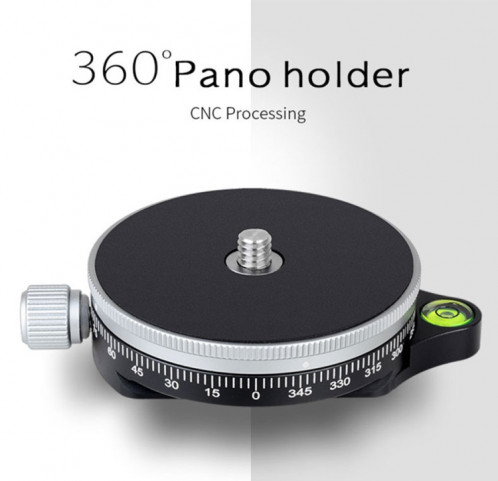 Xiletu TPC60 Support de trépied à tête panoramique rotative à 360 degrés Plaque de base pour appareil photo reflex SH75111382-08