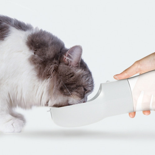 Abreuvoir portable à eau et à nourriture pour animaux de compagnie à double usage pour animaux de compagnie (rose) SH401B1128-08
