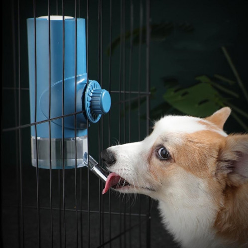 Abreuvoir à boules pour animaux de compagnie Abreuvoir pour chien suspendu Cage suspendue Tasse à eau pour animaux de compagnie 700ML (Bleu) SH102A1890-09