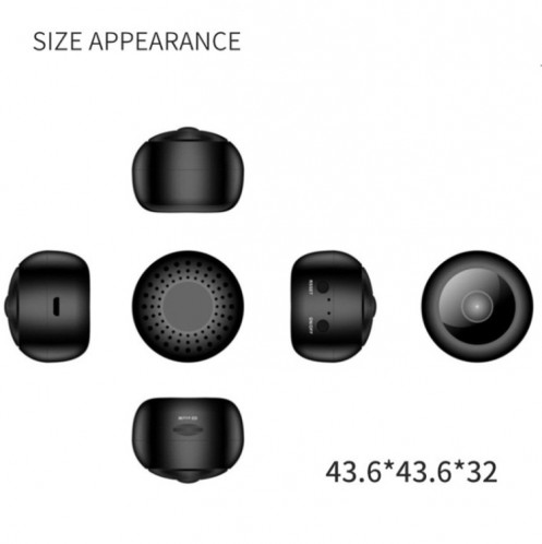 A12-5G MINI 1080P 5GHz WIFI WIFI Security Caméra Night Vision Caméra de surveillance à distance (Matte Black) SH001B76-017