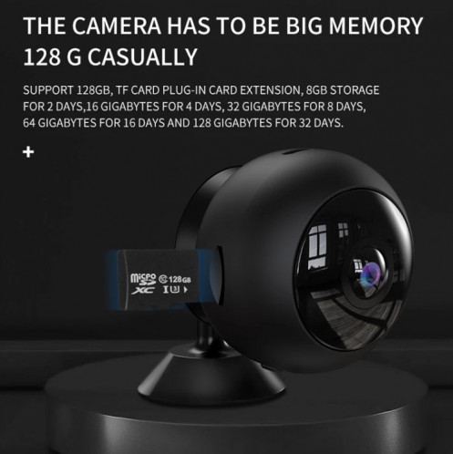 A12-5G MINI 1080P 5GHz WIFI WIFI Security Caméra Night Vision Caméra de surveillance à distance (Matte Black) SH001B76-017