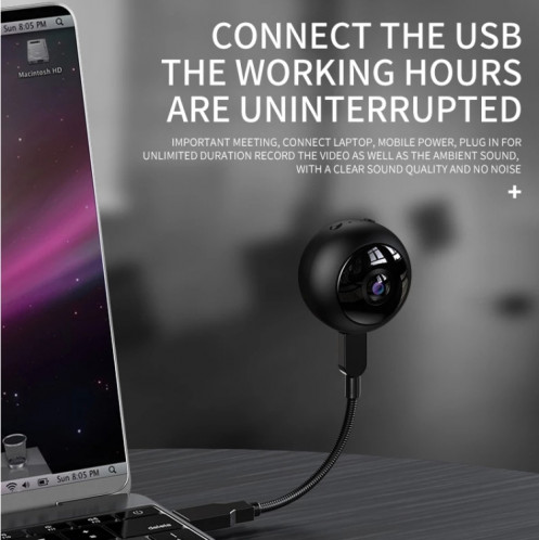 A12-5G MINI 1080P 5GHz WIFI WIFI Security Caméra Night Vision Caméra de surveillance à distance (Matte Black) SH001B76-017
