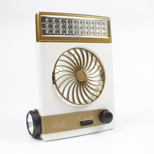 Ventilateur solaire quatre en un avec fonction de lampe de poche, prise CN (dorée) SH401A1001-07