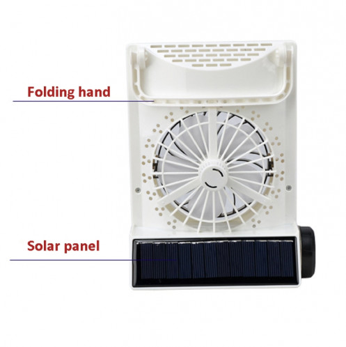 Ventilateur solaire quatre en un avec fonction de lampe de poche, prise CN (dorée) SH401A1001-07