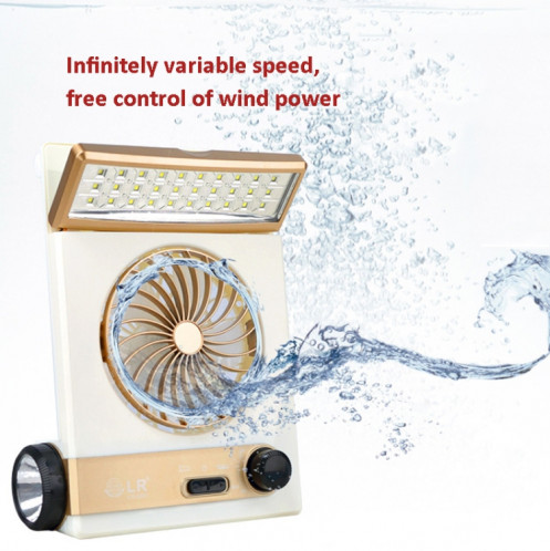 Ventilateur solaire quatre en un avec fonction de lampe de poche, prise CN (bleu) SH401B934-07