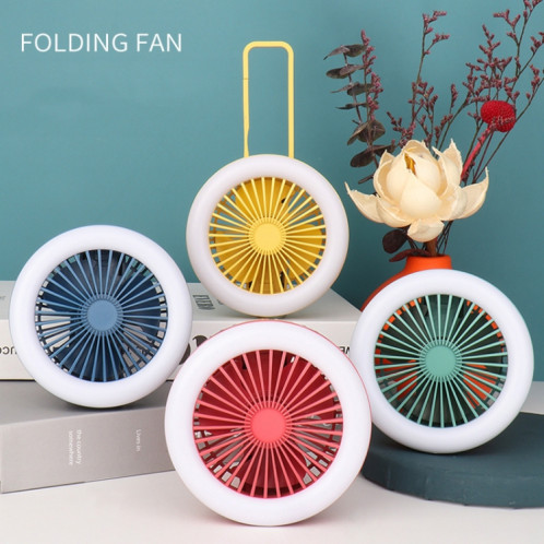 6355 Mini veilleuse à ventilateur pliable avec mousqueton (jaune) SH601A817-010