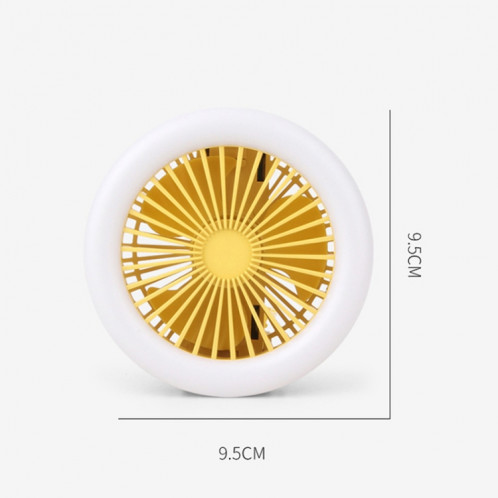 6355 Mini veilleuse à ventilateur pliable avec mousqueton (jaune) SH601A817-010