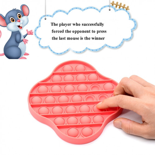 3 PCS Enfants Logique mathématique Jouets éducatifs Silicone Pressant Presse parent-enfant Jeu de cartes interactives (rouge) SH001B478-06