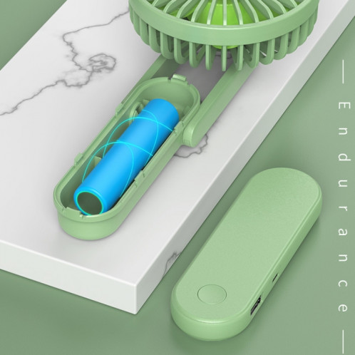 F1 USB Ventilateur de cou suspendu paresseux portable Mini ventilateur de poche pliable (vert) SH701C1016-011