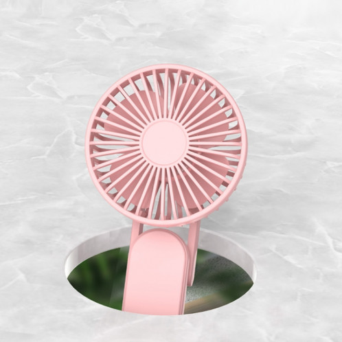 F1 USB Ventilateur de cou suspendu paresseux portable Mini ventilateur de poche pliable (rose) SH701B654-011