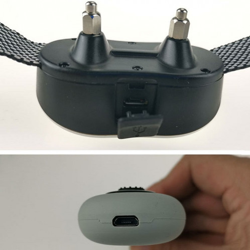 Dispositif de dressage de chien télécommandé Bark Stopper Collier rechargeable Entraîneur de vibrations de choc électrique étanche, spécification: un pour un SH59011455-012