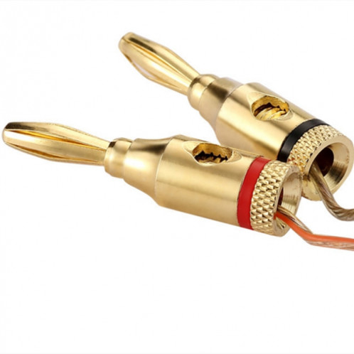 20 PCS 4mm plaqué or tête de banane prise Audio connecteur de câble de haut-parleur SH0834285-04