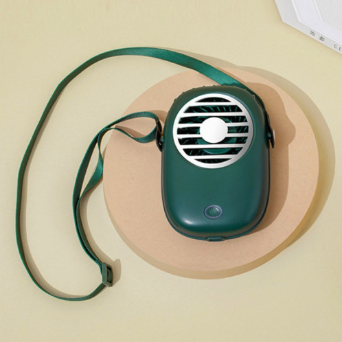 WX616 Mini ventilateur de cou suspendu Ventilateur de poche USB pour bureau étudiant (vert) SH801C796-09