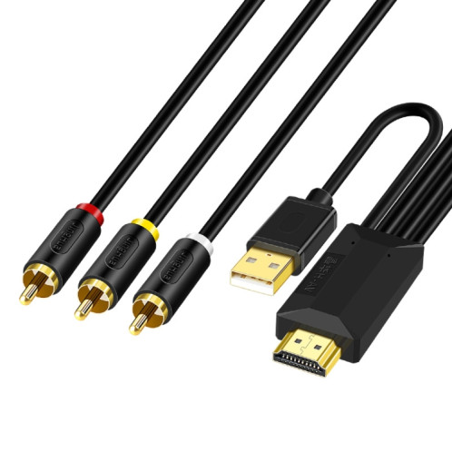 2m JingHua HDMI-3RCA HDMI vers 3RCA câble de Conversion décodeur TV câble AV Lotus convertisseur câble SJ48021576-09