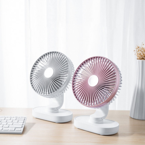 D77 Ventilateur hHead à secousse automatique de bureau Mute Ventilateur USB portable pour dortoir de bureau à domicile (Ivoire) SH501A993-07