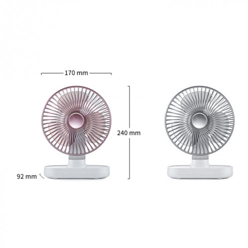 D77 Ventilateur hHead à secousse automatique de bureau Mute Ventilateur USB portable pour dortoir de bureau à domicile (Ivoire) SH501A993-07