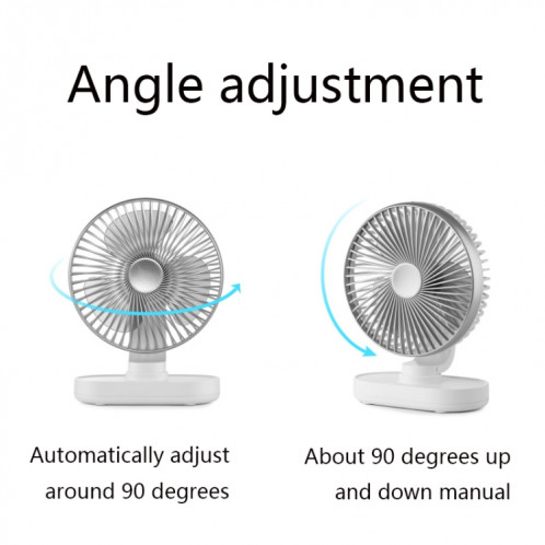 D77 Ventilateur hHead à secousse automatique de bureau Mute Ventilateur USB portable pour dortoir de bureau à domicile (Ivoire) SH501A993-07