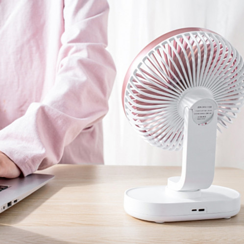 D77 Ventilateur hHead à secousse automatique de bureau Mute Ventilateur USB portable pour dortoir de bureau à domicile (Ivoire) SH501A993-07