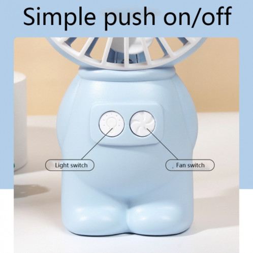 FY040 2 PCS Portable Extérieur USB Ventilateur De Poche De Bureau Bureau Mini Night Light Fan (Bleu) SH001B1620-09